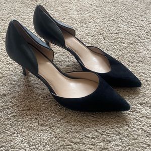 Black pointed heels